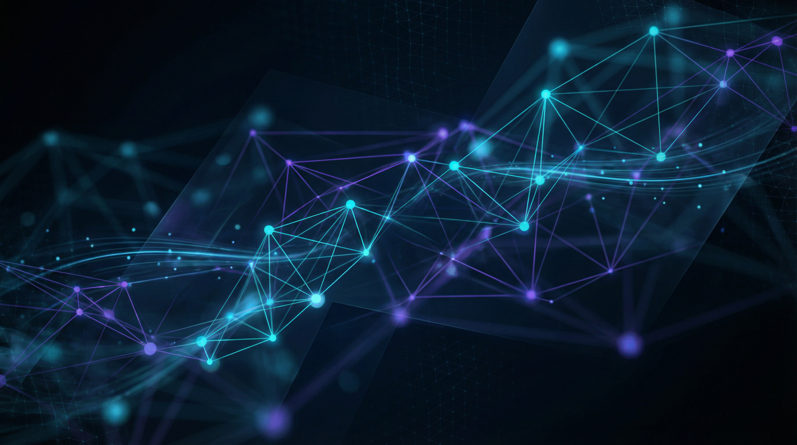 Abstract data visualization representing AI search intelligence and digital marketing analytics